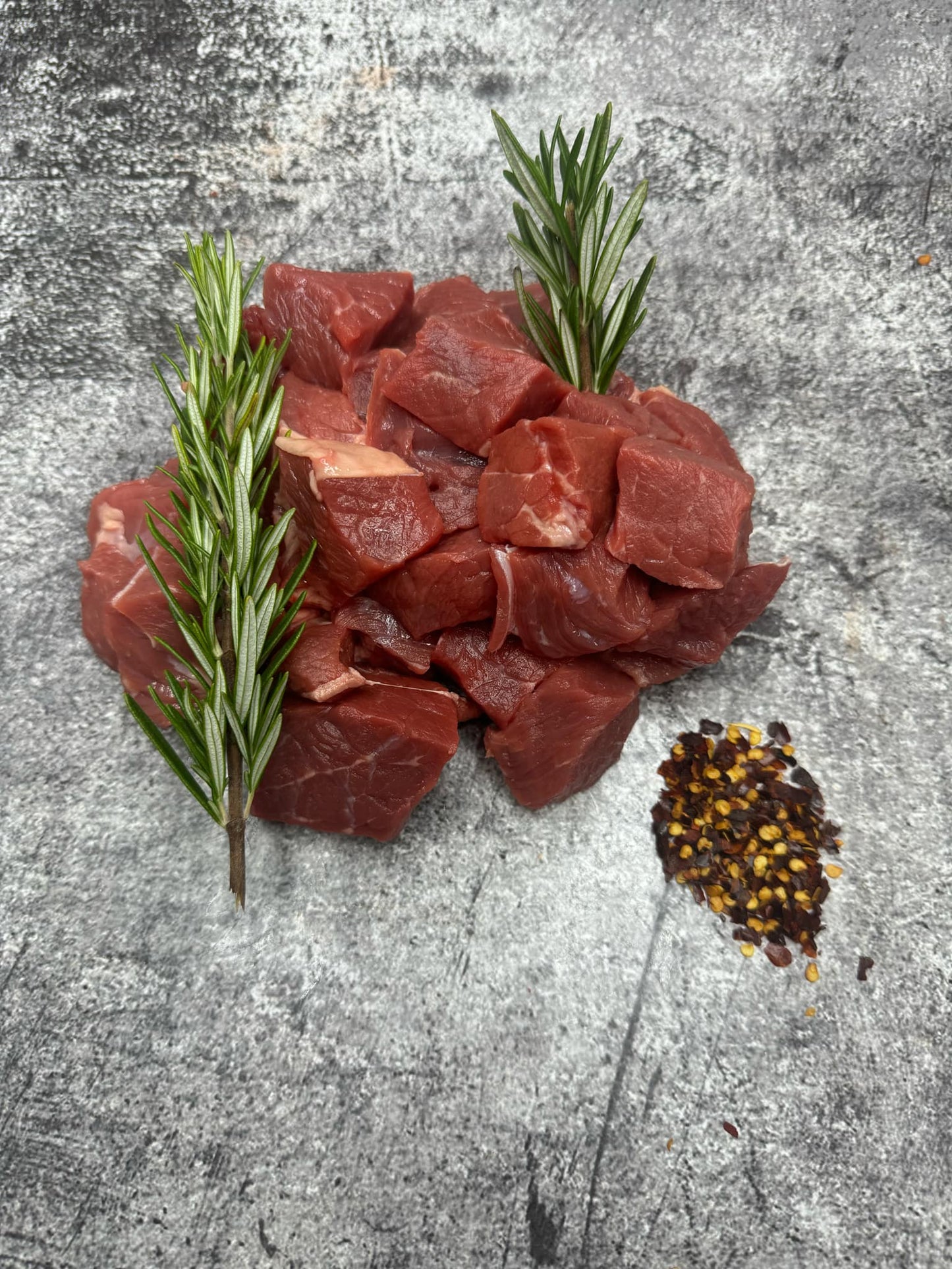 Frontline Organics Diced Beef 1kg Pack